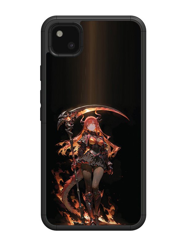 Google Pixel 4 xl anime-girl-sycthe-red-hair-horn