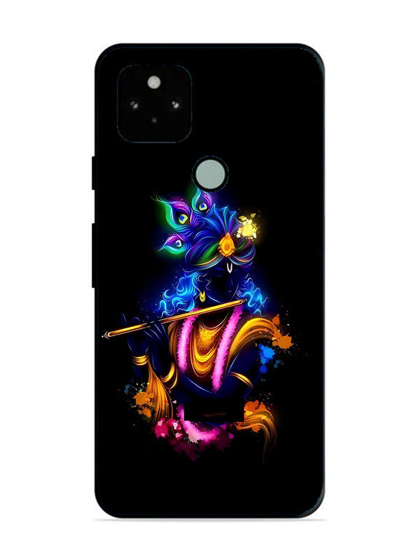 Google Pixel 5 | 2D Metal | Krishna Playing Flute | GO-P5-460