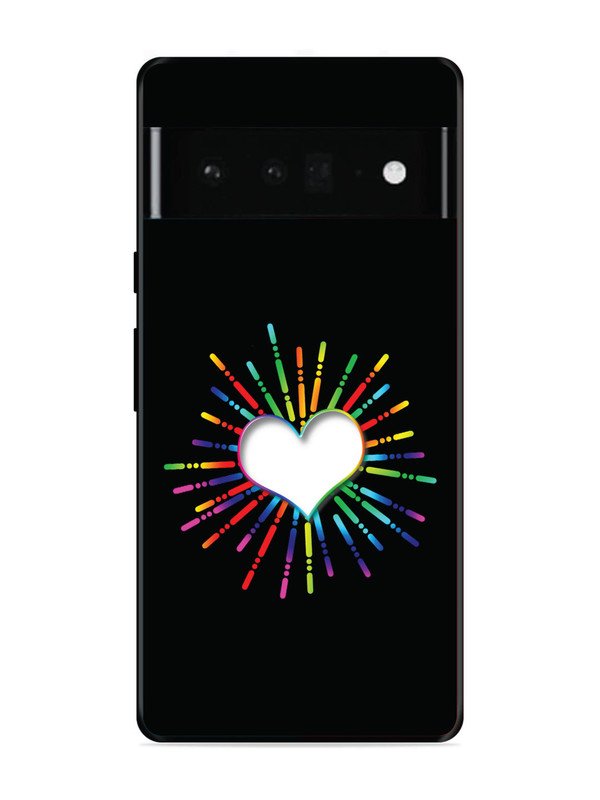 Google Pixel 6 Pro Colourful Heart on Black