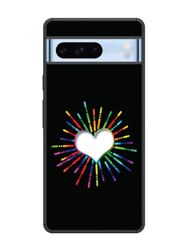 Google Pixel 8 Pro Colourful Heart on Black