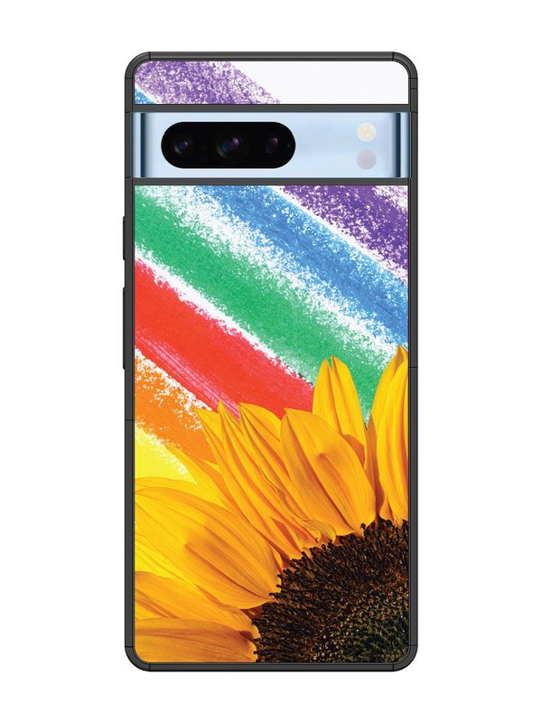 Google Pixel 8 Pro Sunflower on Colourful Lines