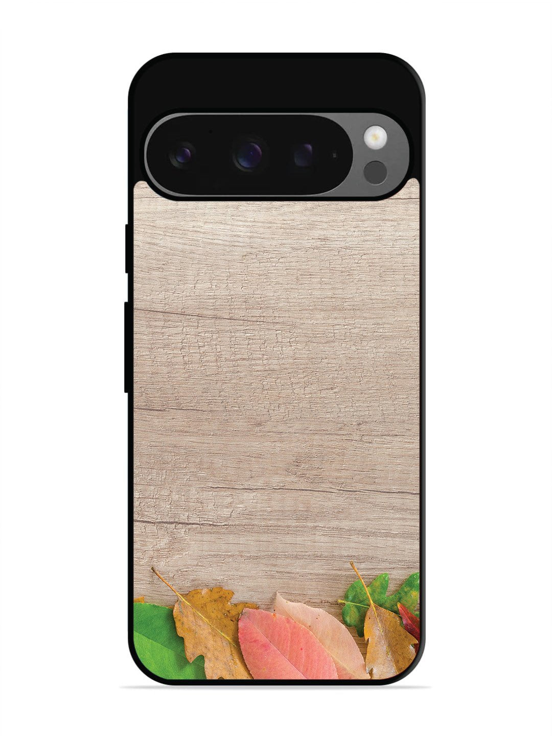 Google Pixel 9 Pro Autumn Leafs On Wooden Table