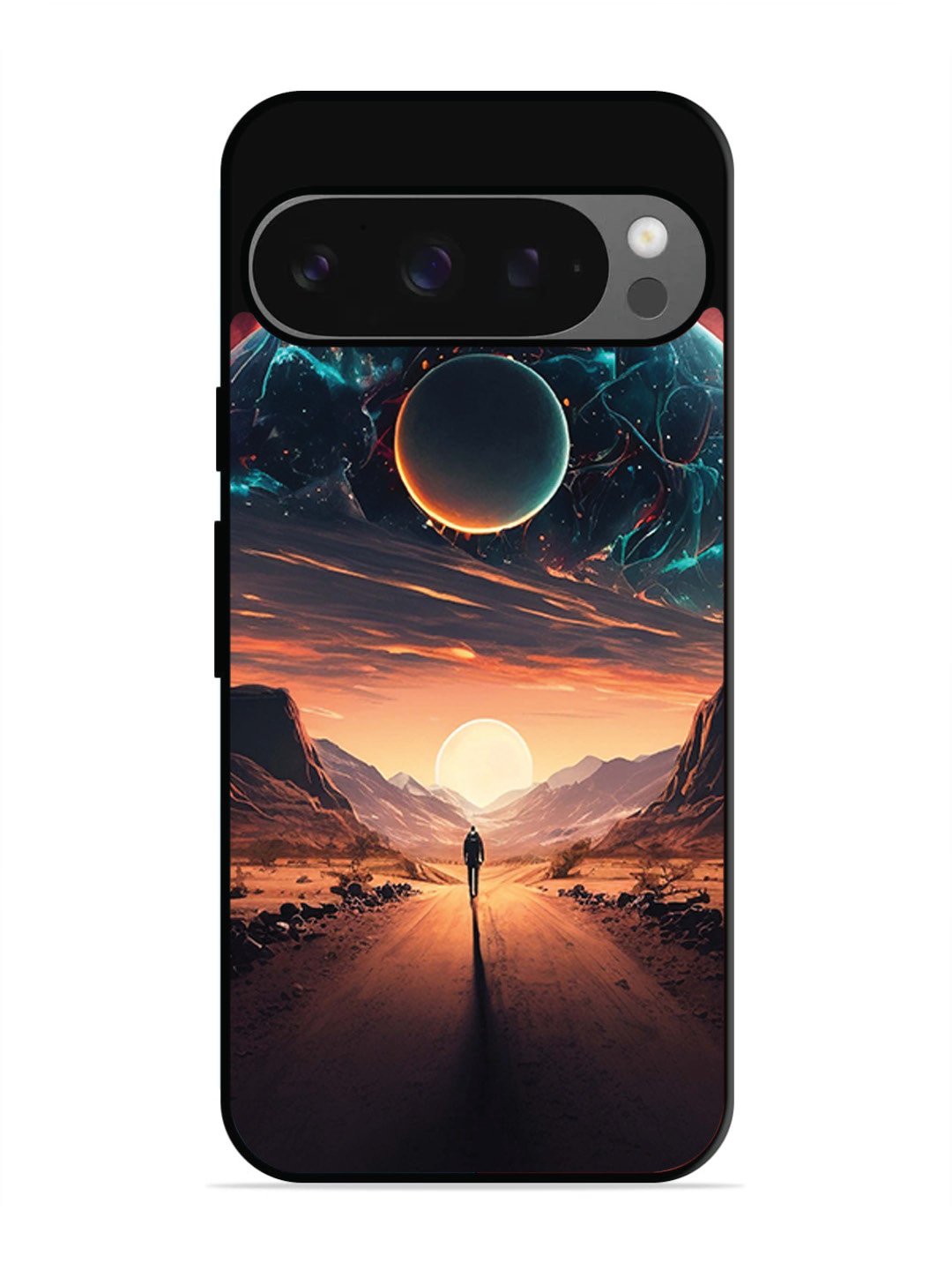 Google Pixel 9 Pro Sunset with space scene