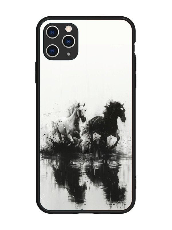 iPhone 11 Pro Max Black & White Horse