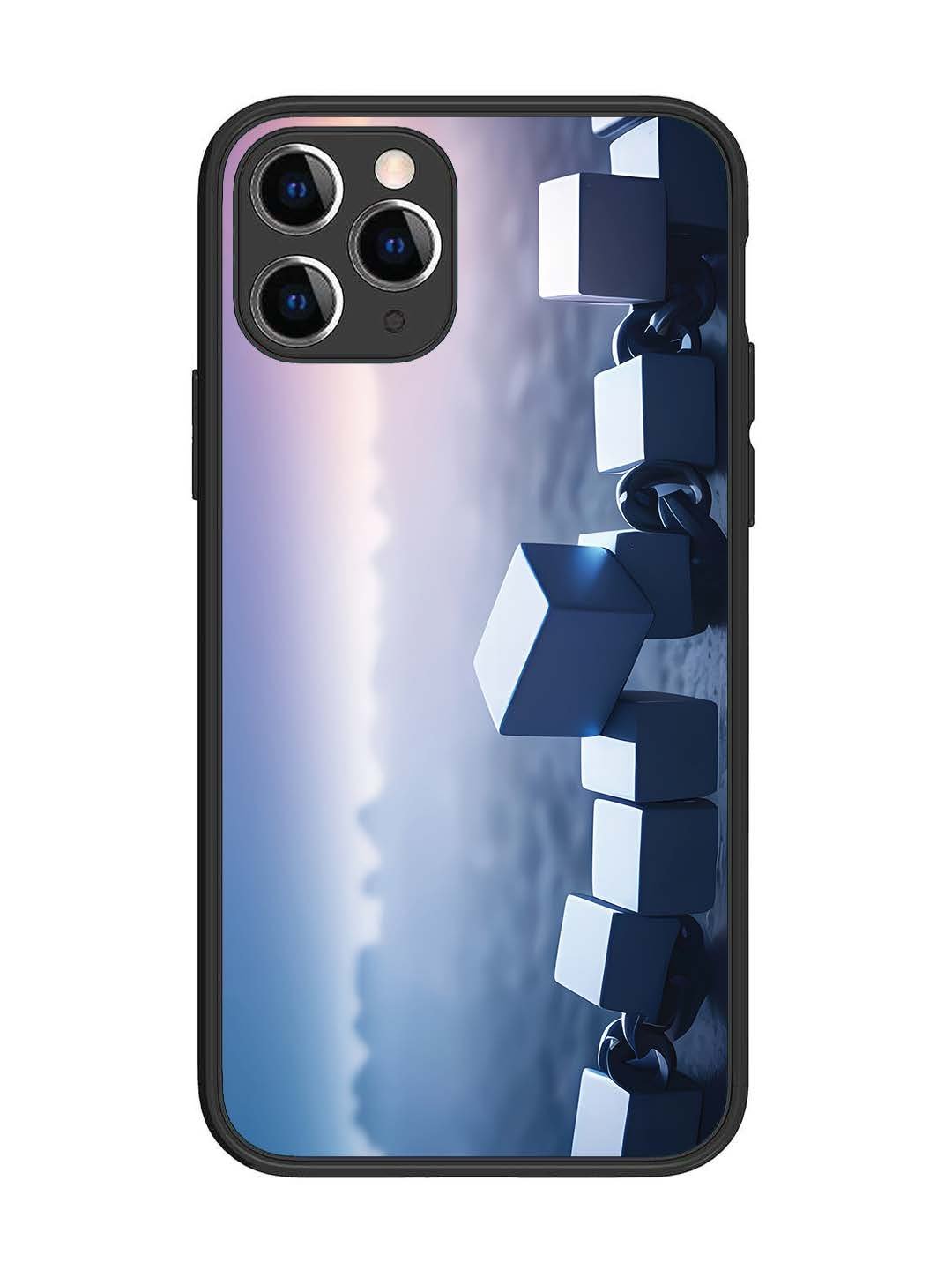 iPhone 11 Pro Minimalist Blockchain Cube Chain