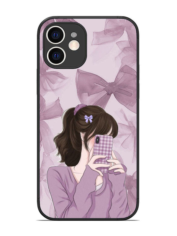 iPhone 12 Pinky Girl taking selfie