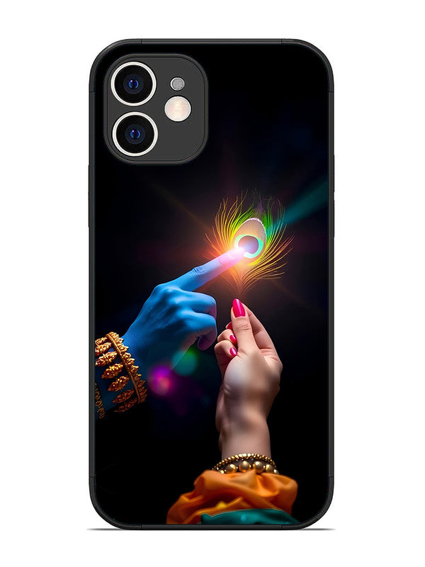 iPhone 12 Radha Krishna touching feather