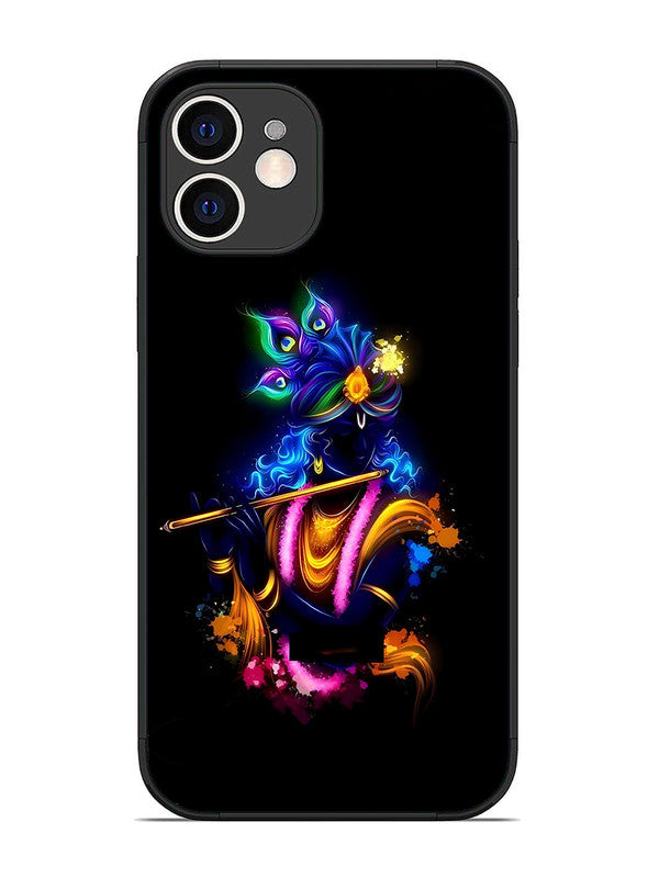 iPhone 12 | 2D Metal | Krishna Playing Flute | IP-12-460