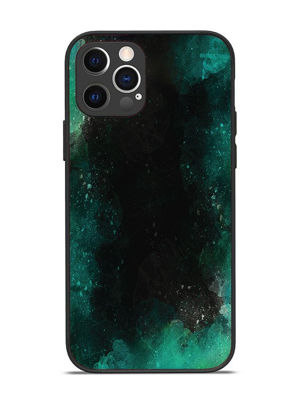 iPhone 12 Pro Dark Black And Green Forest