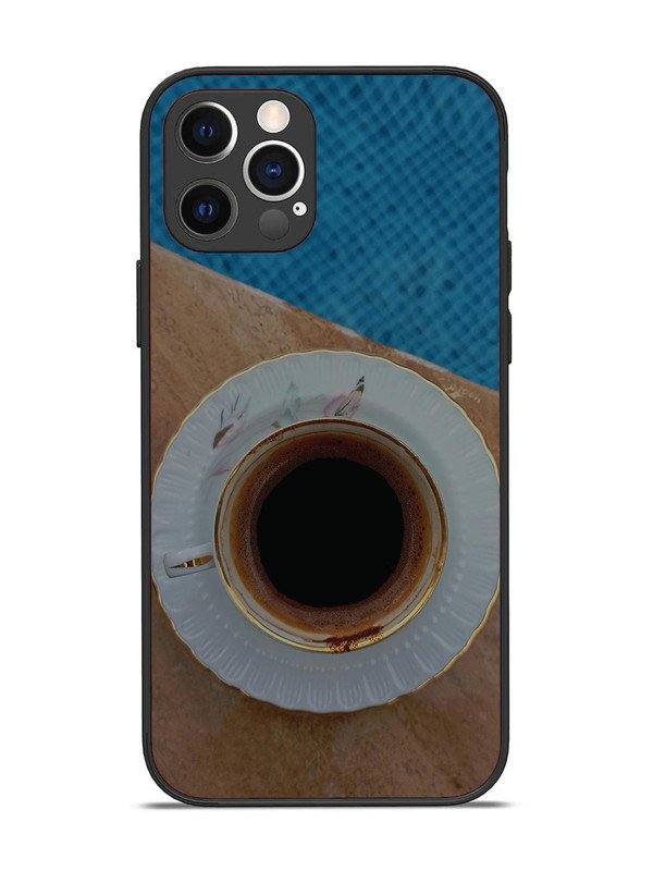 iPhone 12 Pro Black Tea Cup Saucer