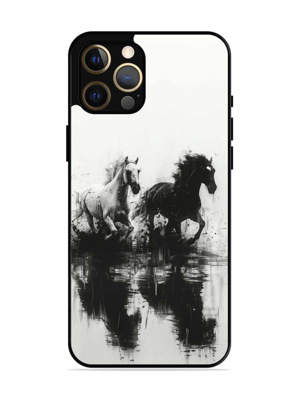 iPhone 12 Pro Max Black & White Horse
