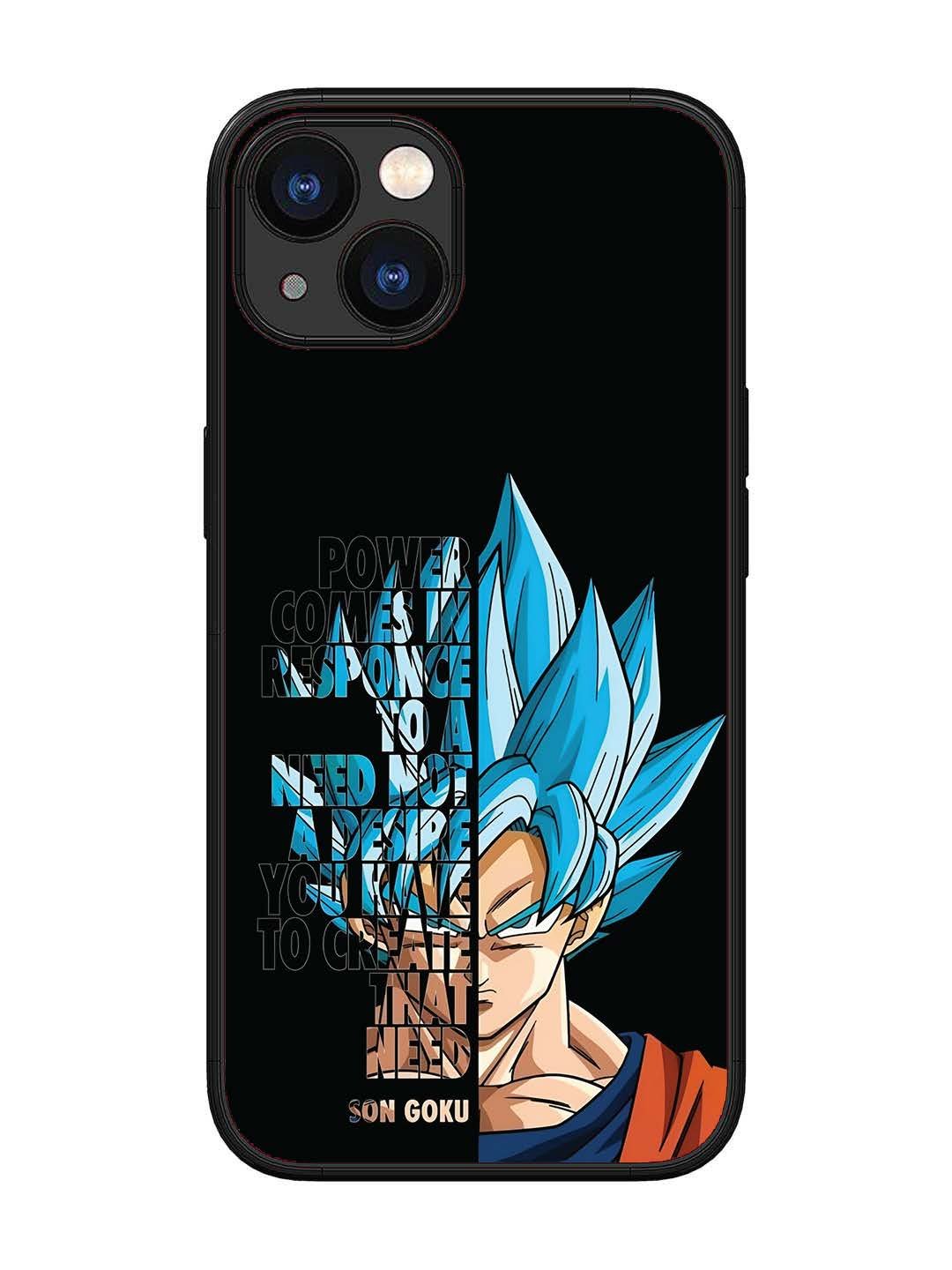 iPhone 13 Son of Goku Blue Motivational Art