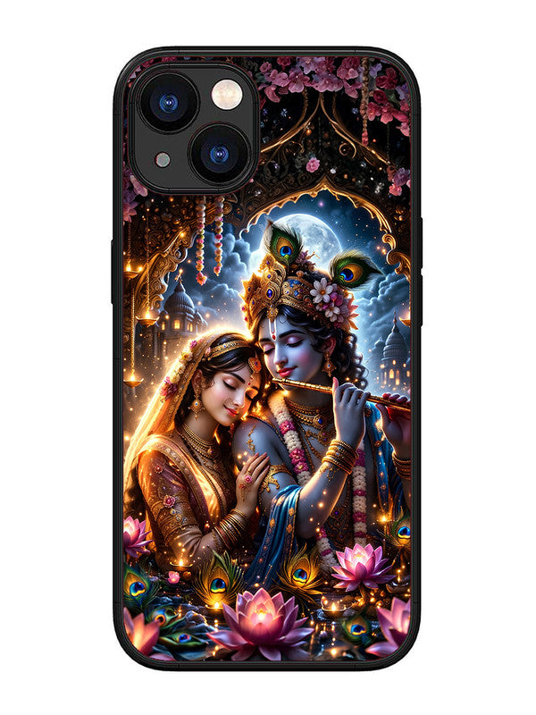 iPhone 13 | 2D Metal | Radha Krishna Enjoying Flute 2 | IP-13-461