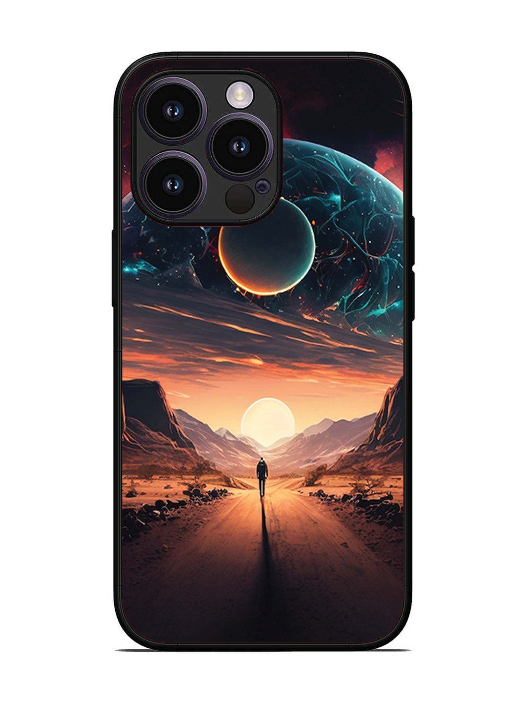 iPhone 14 Pro Sunset with space scene