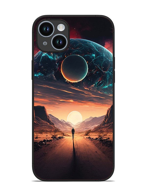 iPhone 14 Plus Sunset with space scene