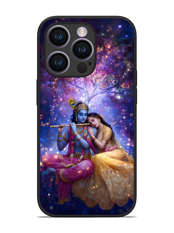 iPhone 14 Pro | 2D Metal | Radha Krishna Enjoying Flute | IP-14P-459