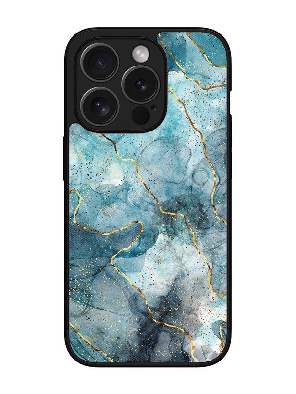 iPhone 15 Pro Oceanic Golden Strip Marble
