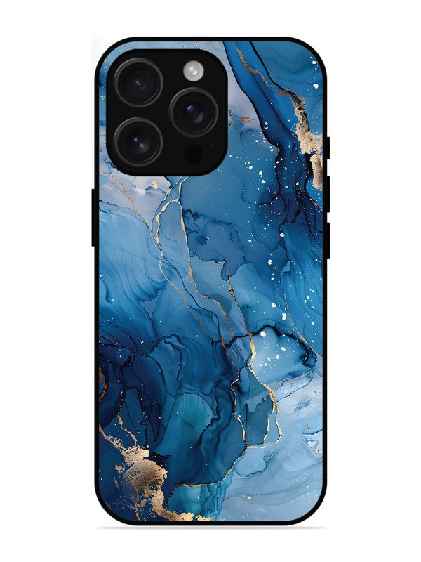 iPhone 16 Pro Max Oceanic Pattern with Golden Sprinkles