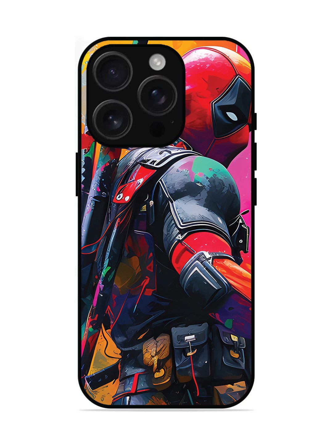iPhone 16 Pro Vertical Stripes Coral Red