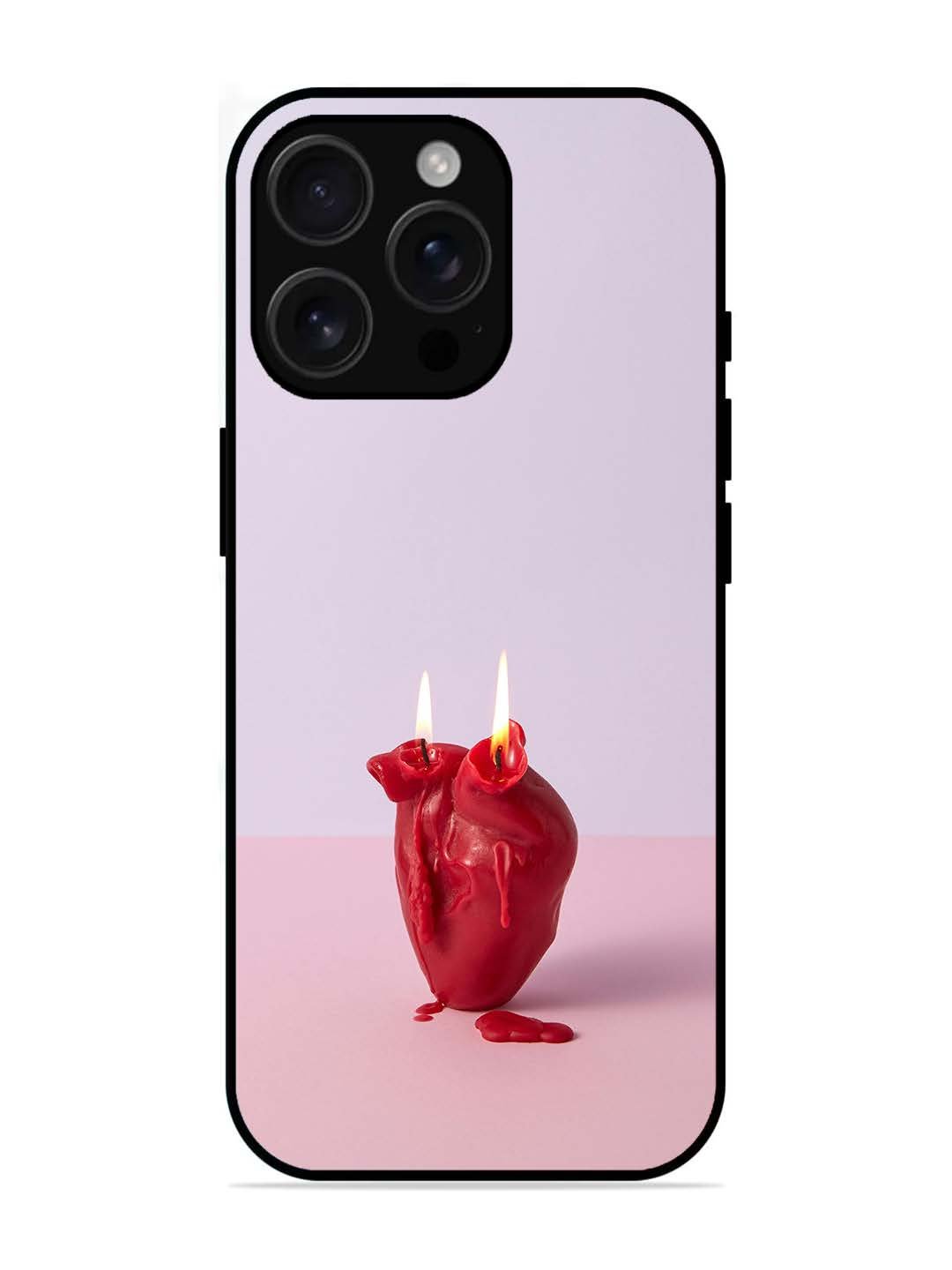 iPhone 16 pro max A Lighted Heart Candle
