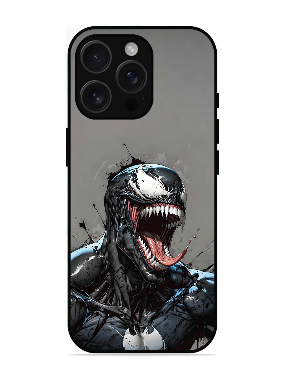 iPhone 16 pro max Venom Symbiote Grin Art
