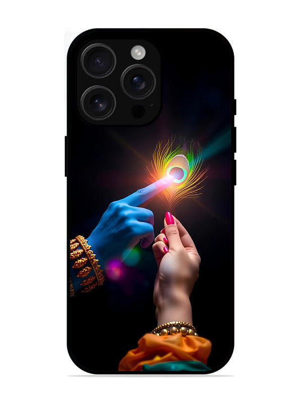 iPhone 16 Pro Max Radha Krishna touching feather