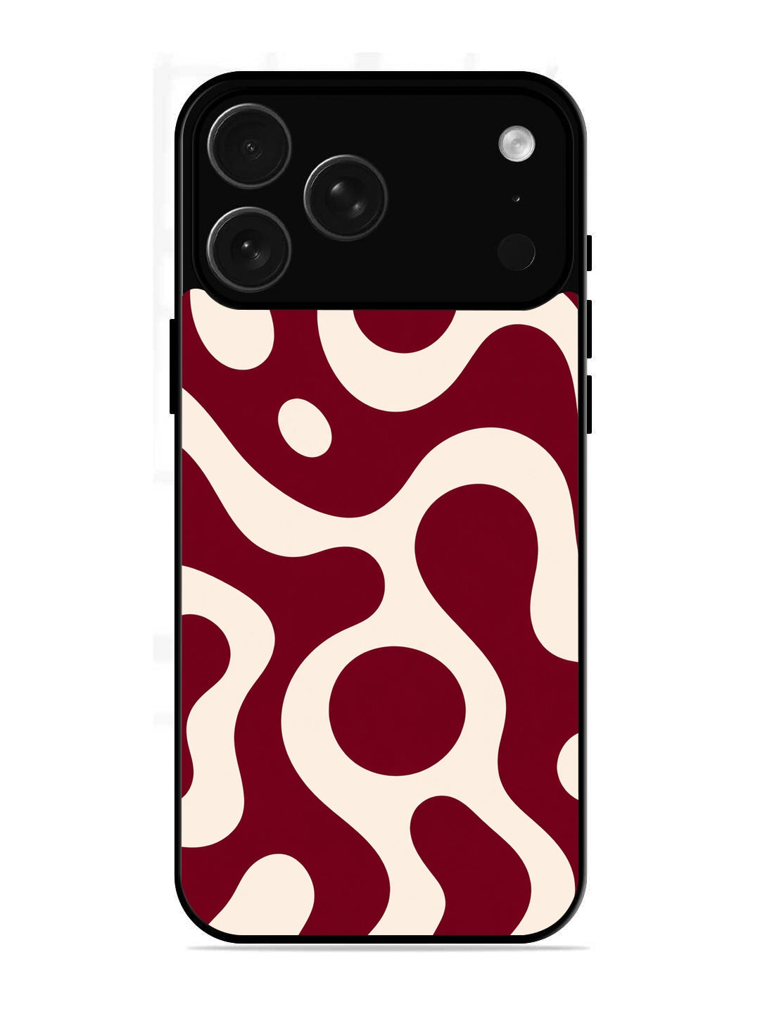 iPhone 17 Pro Fluid wave pattern Deep Maroon