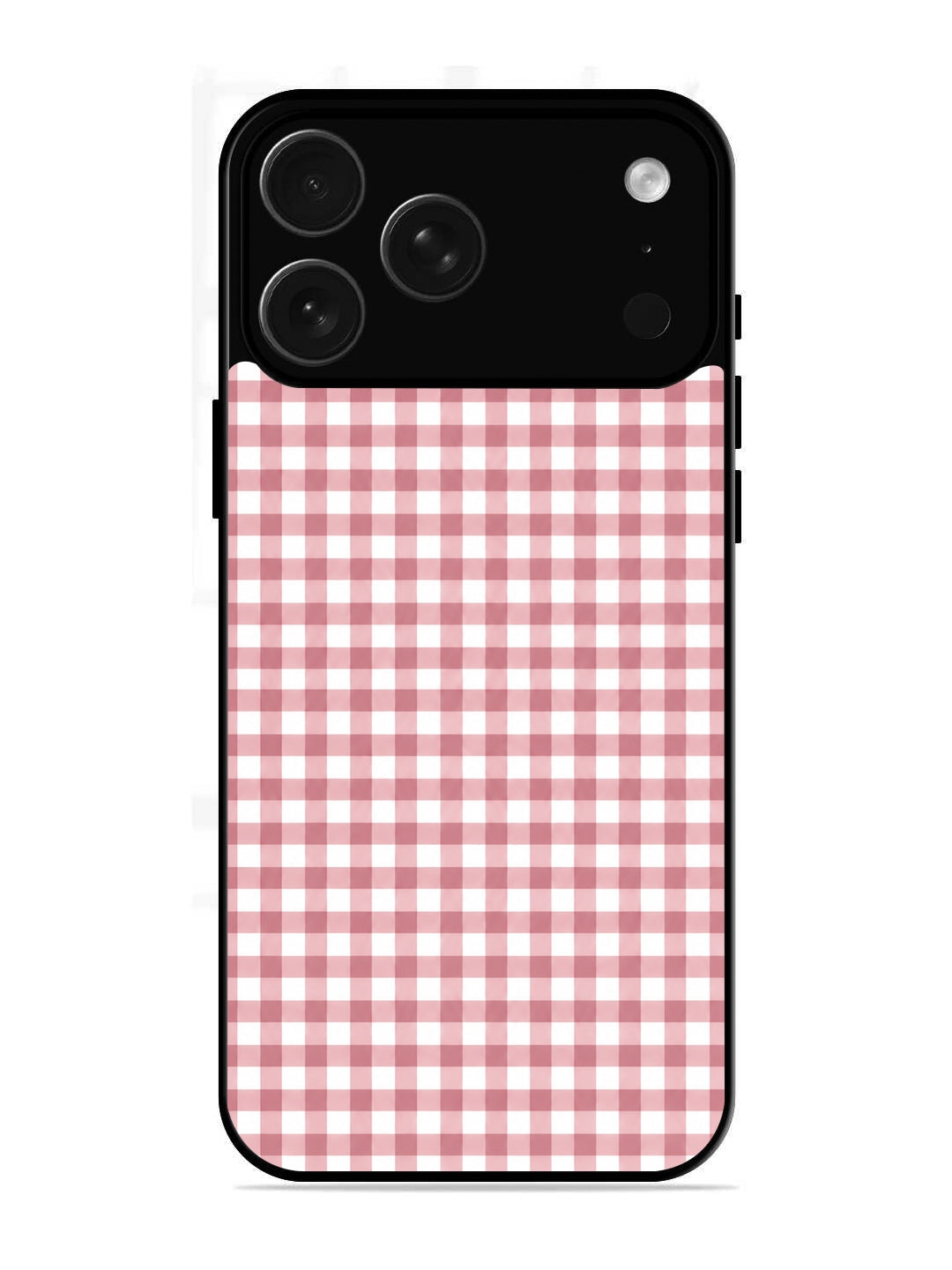 iPhone 17 Pro Gingham Checks busty rose