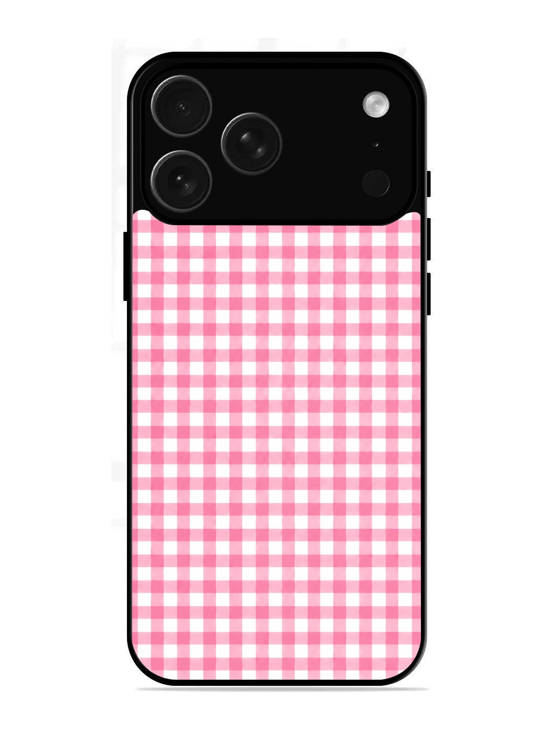 iPhone 17 Pro Gingham Checks pink