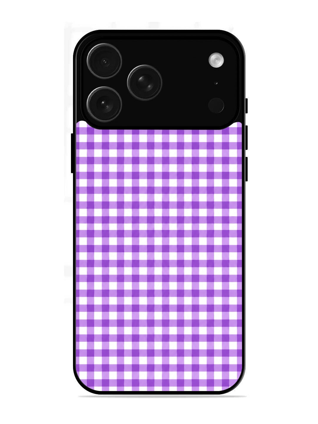 iPhone 17 Pro Gingham Checks purple