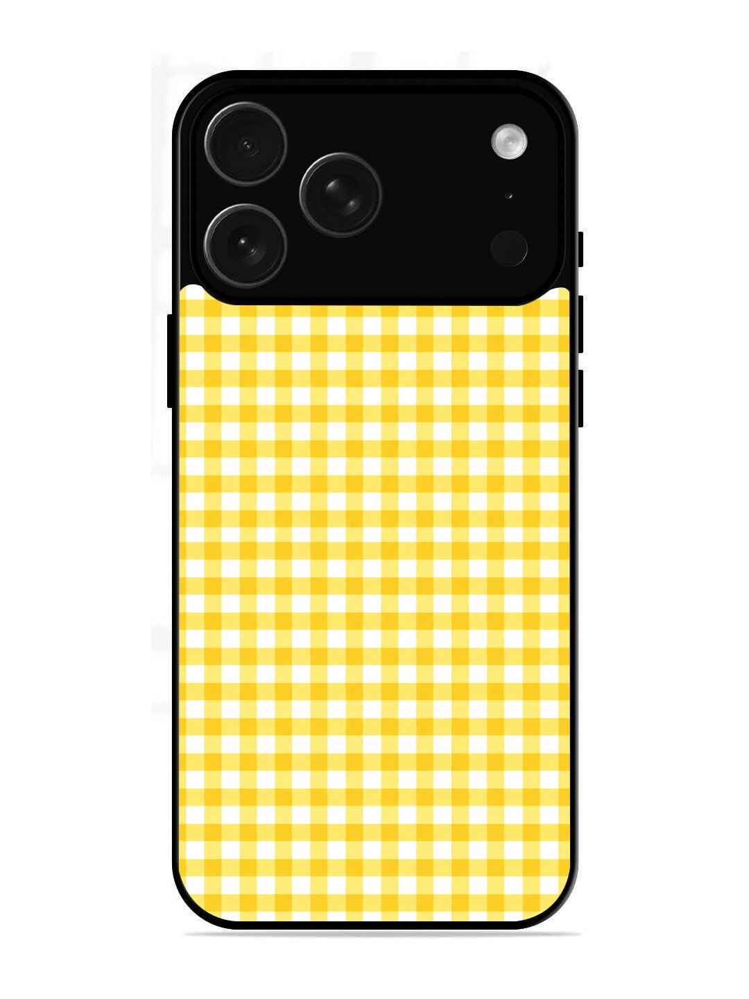iPhone 17 Pro Gingham Checks Yellow