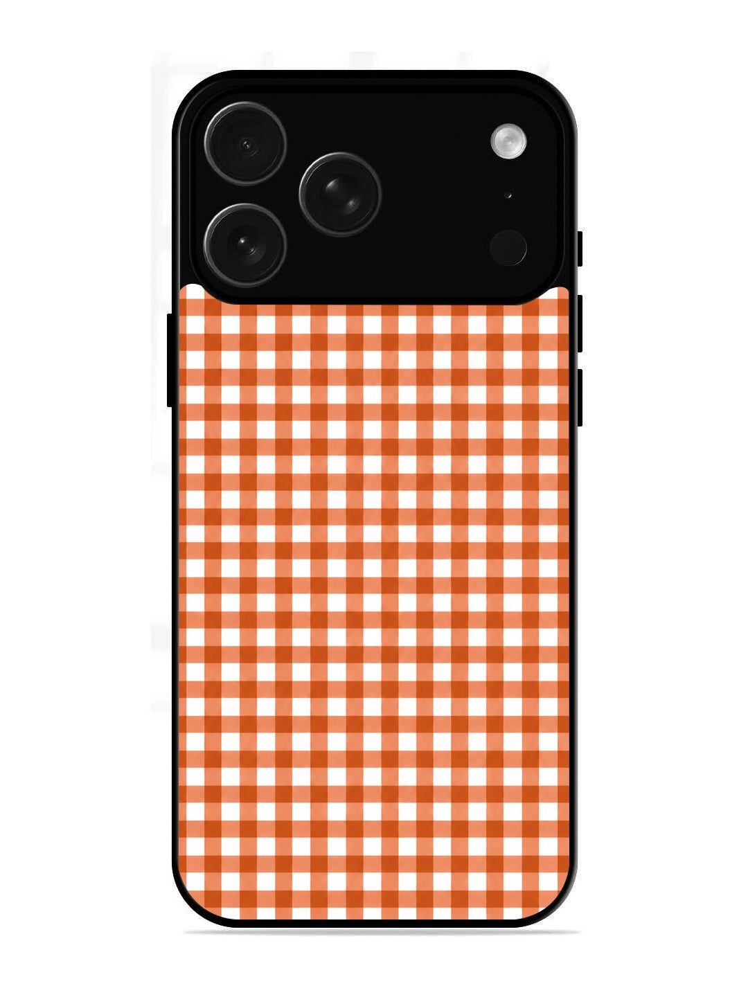 iPhone 17 Pro Gingham Checks Burnt Orange