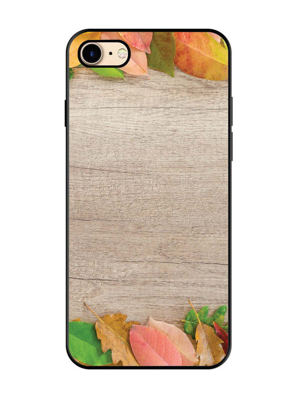 iPhone 7 Autumn Leafs On Wooden Table