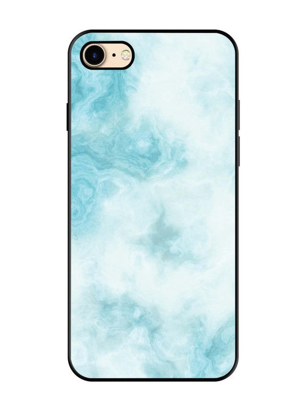 iPhone 8 Light Blue with White Ocean Marble