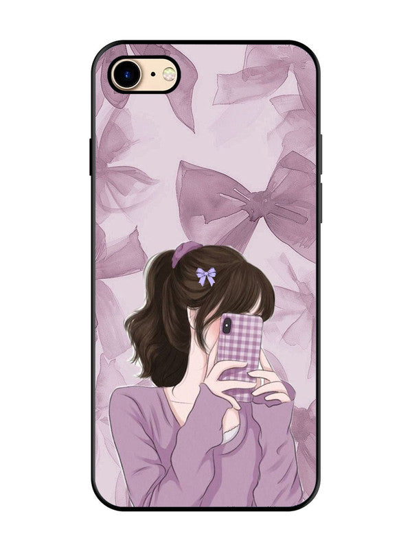 iPhone 8 Pinky Girl taking selfie