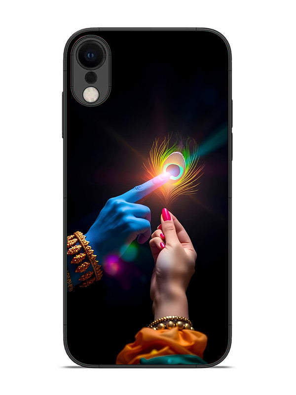 iPhone XR Radha Krishna touching feather