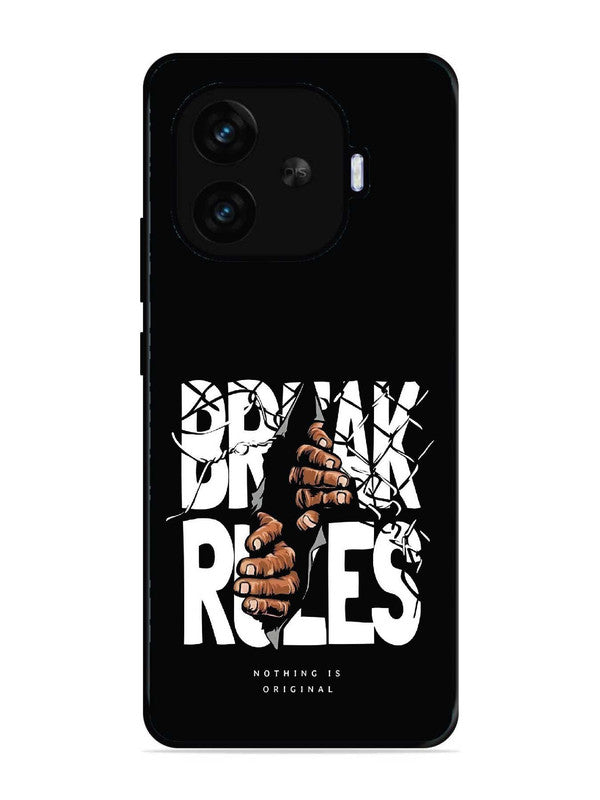 iQoo Neo 10R 5G Break Rules Gritty Typography Art