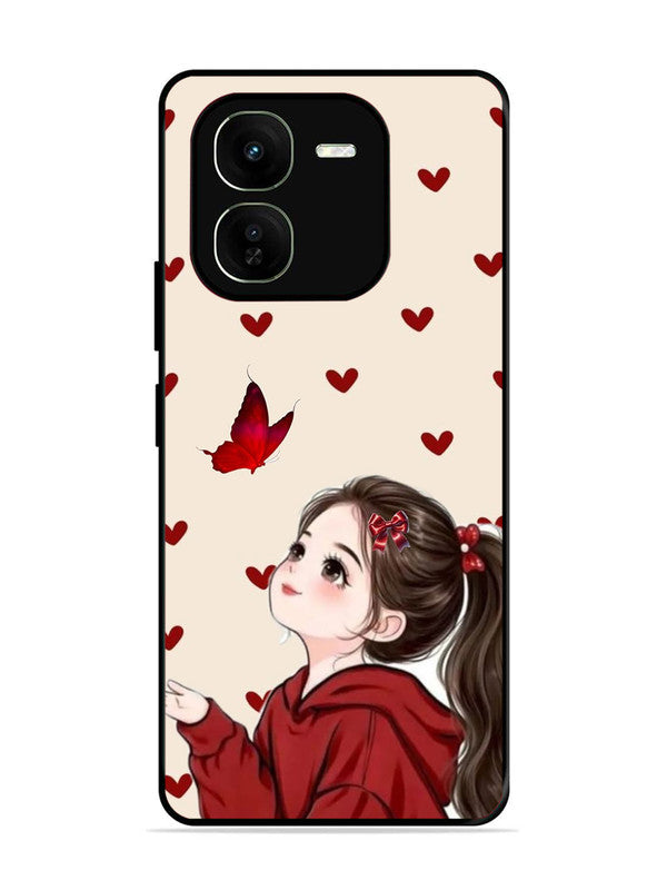 iQoo Z9x 5G Beautiful girl with red butterfly