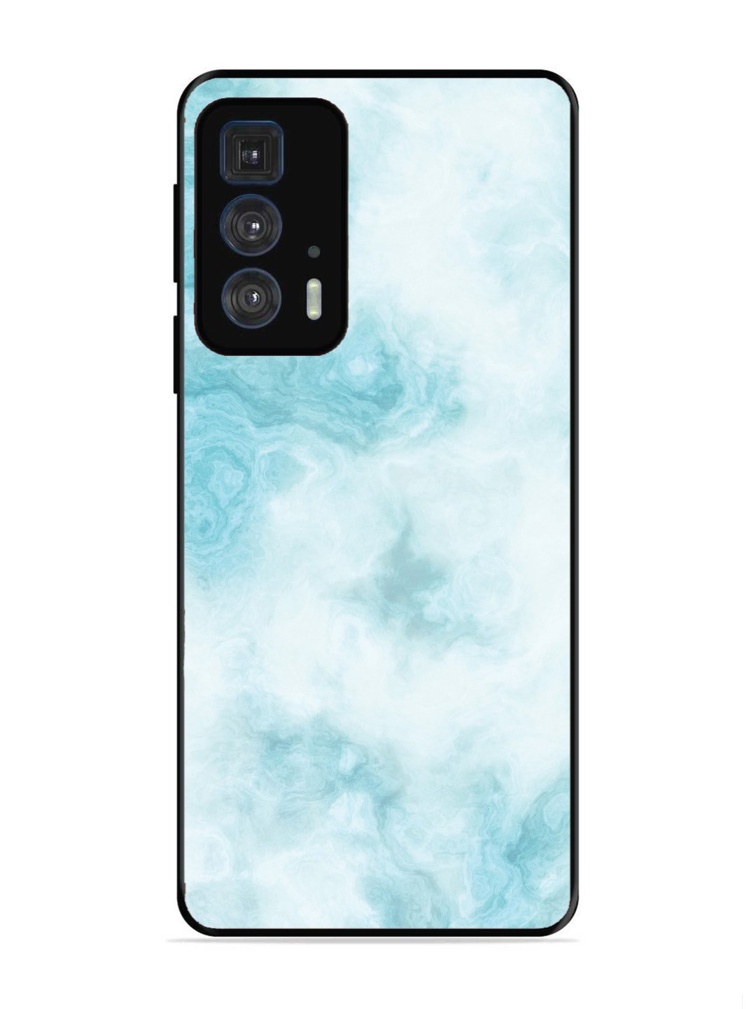 Motorola Edge 20 Pro Light Blue with White Ocean Marble