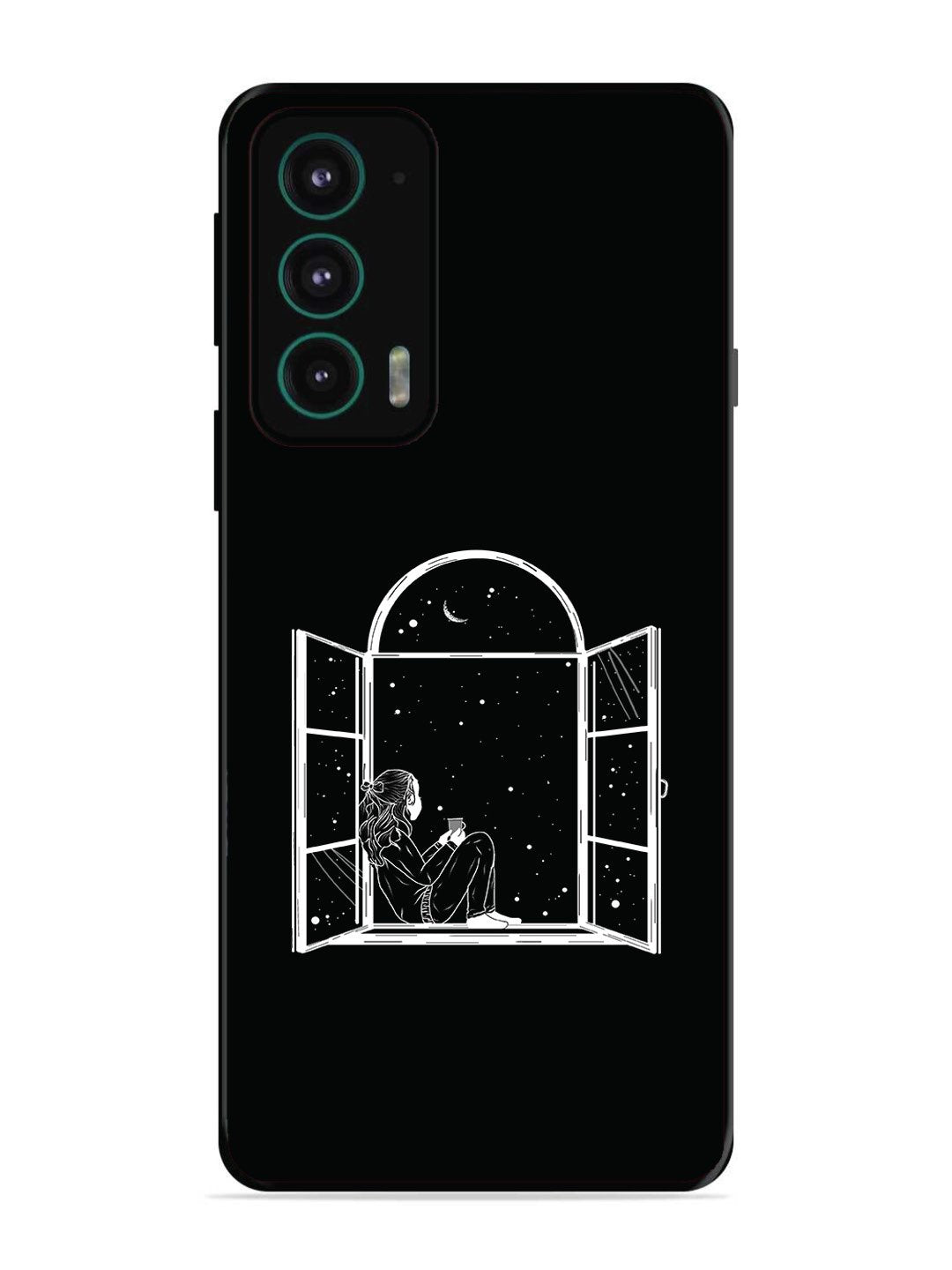 Motorola Edge 20 Little Girl on Window