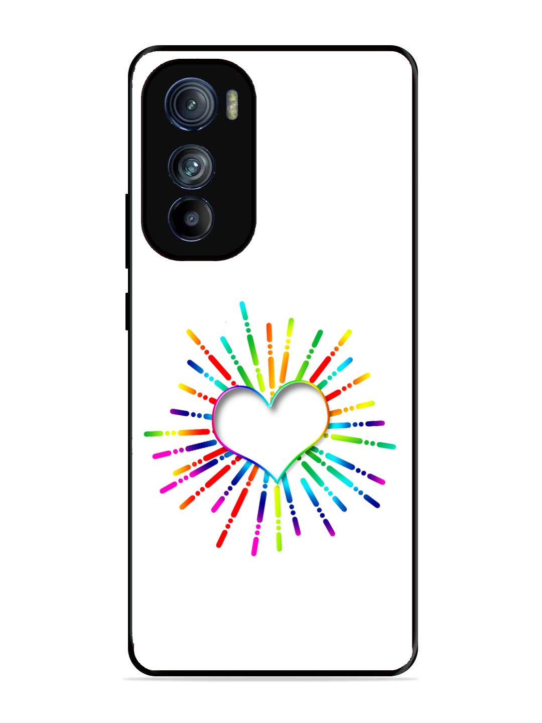 Motorola Edge 30 Colourful Heart on White