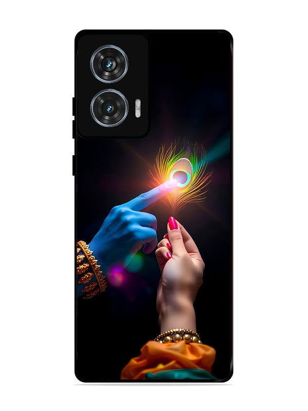 Motorola Edge 50 Fusion Radha Krishna touching feather