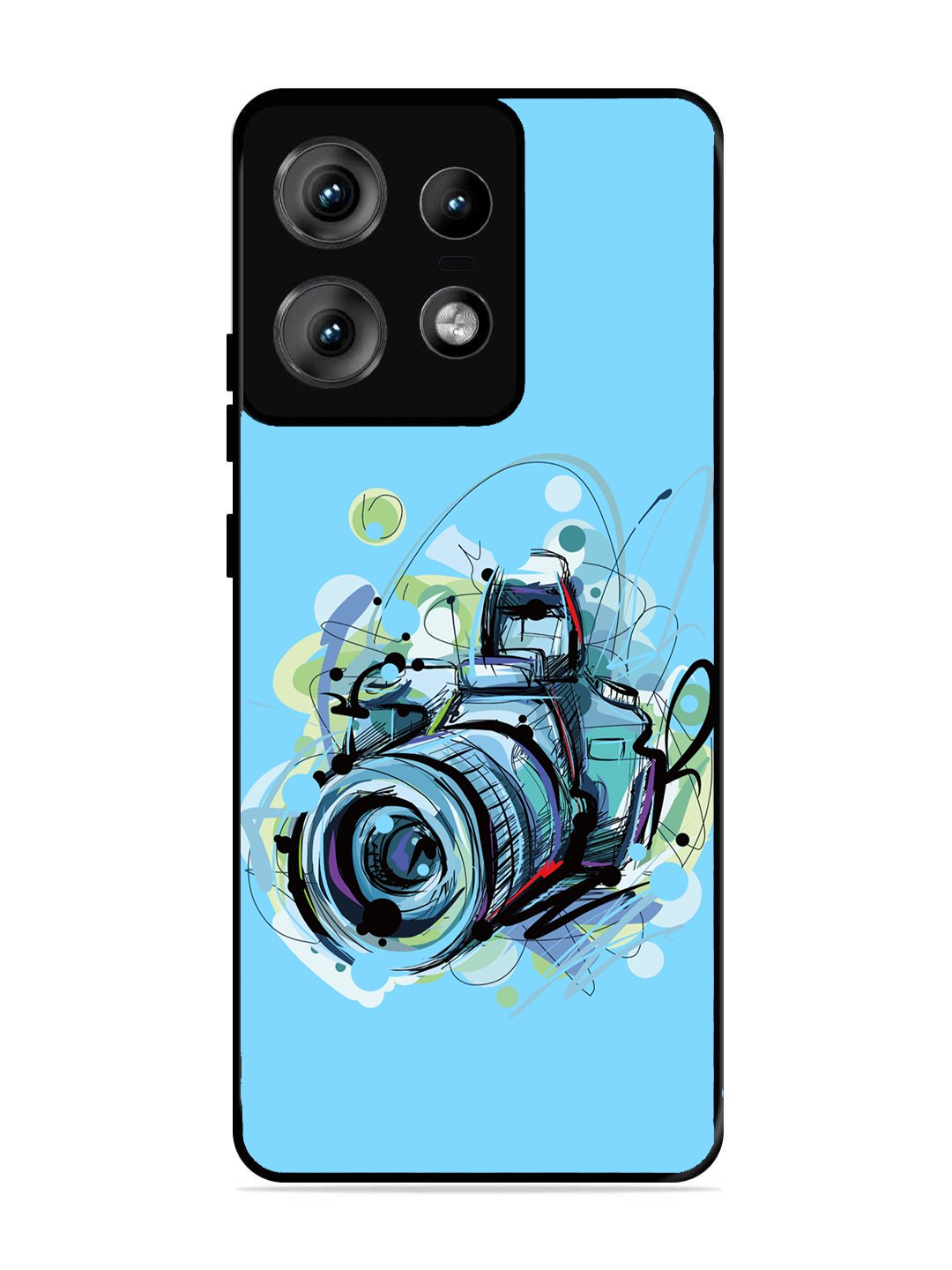 Motorola Edge 50 Pro Camera Blue Background
