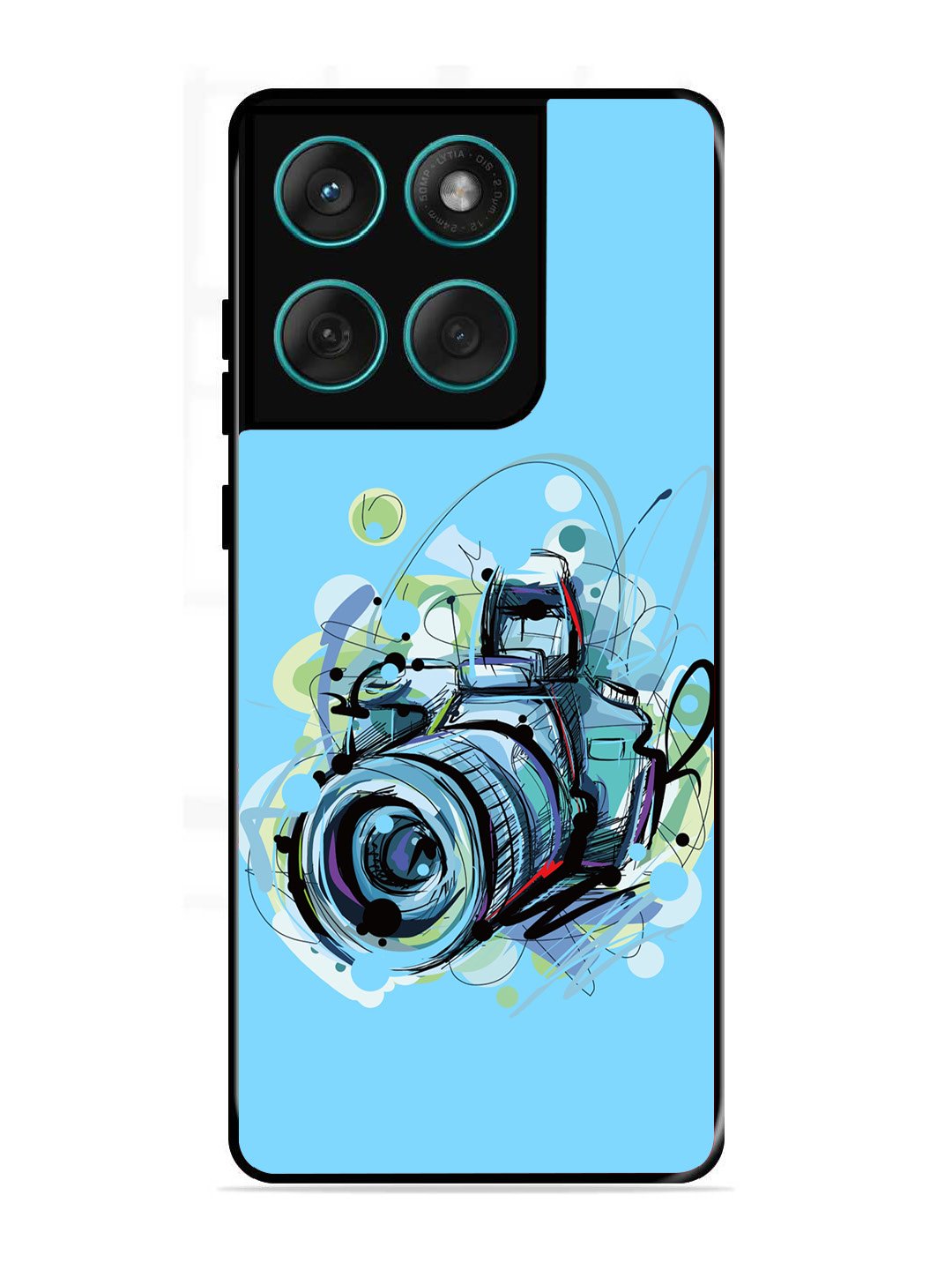 Motorola Edge 60 Fusion Camera Blue Background