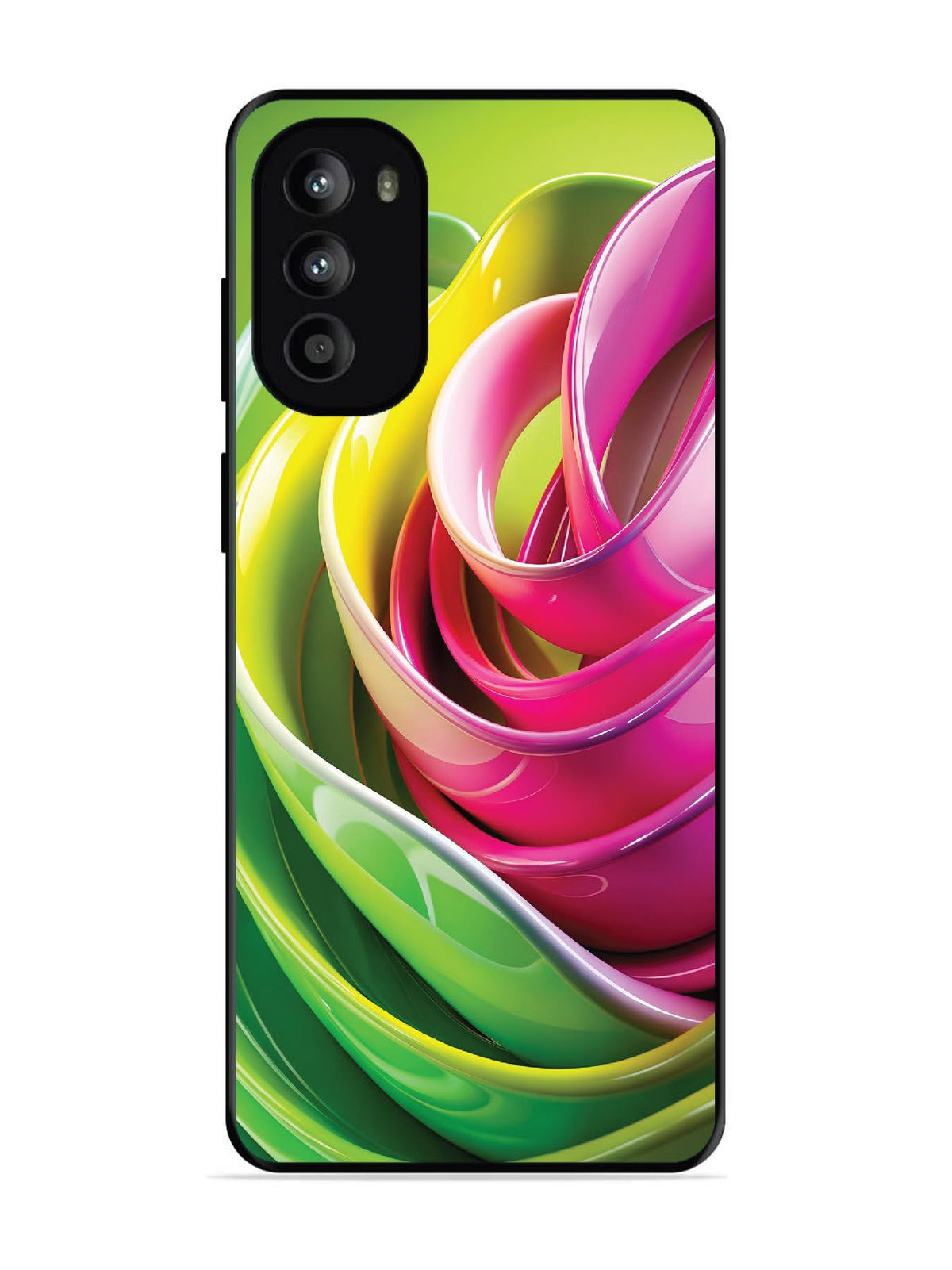 Motorola Moto G62 5G Vibrant Swirl Glossy Ribbon Art