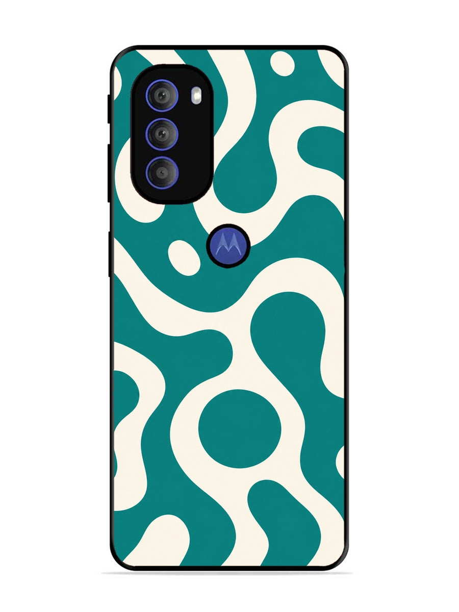 Motorola Moto G71 5G Fluid wave pattern Teal Green