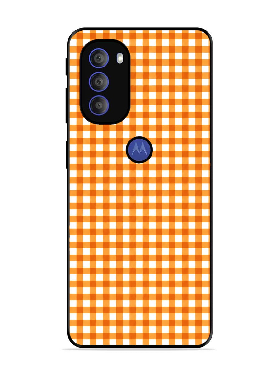Motorola Moto G71 5G Gingham Checks Orange