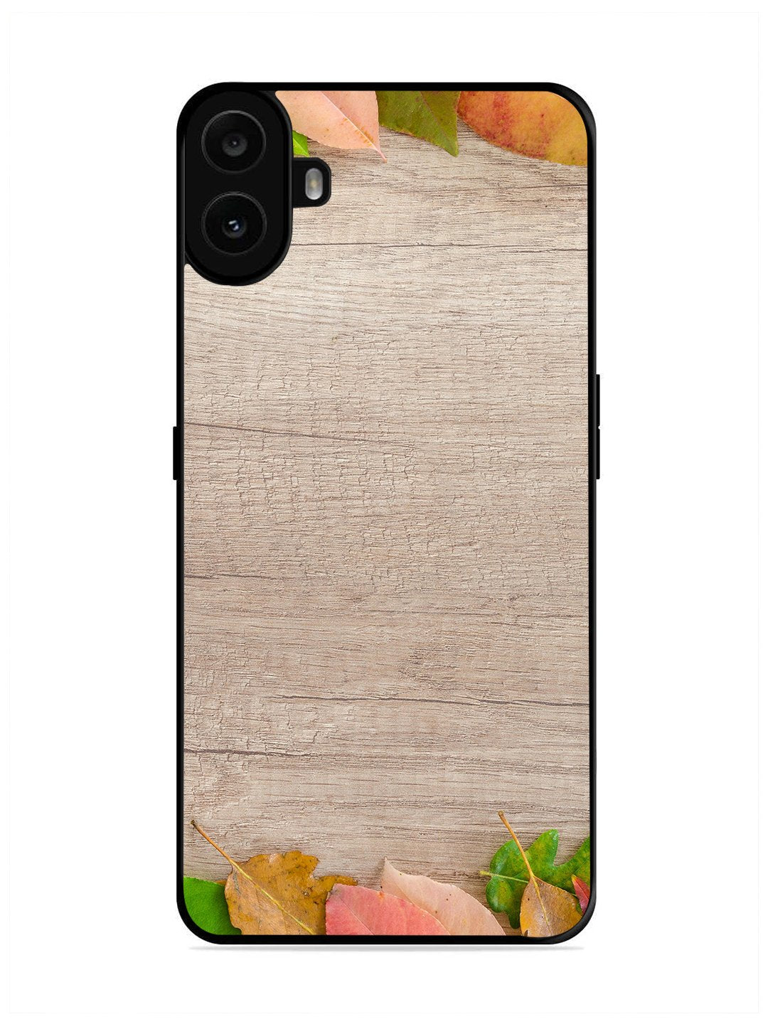 Nothing CMF Phone 1 Autumn Leafs On Wooden Table