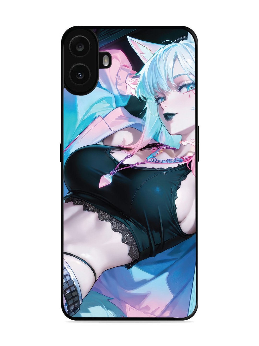 Nothing CMF Phone 1 anime girl fox headpohone white Hair