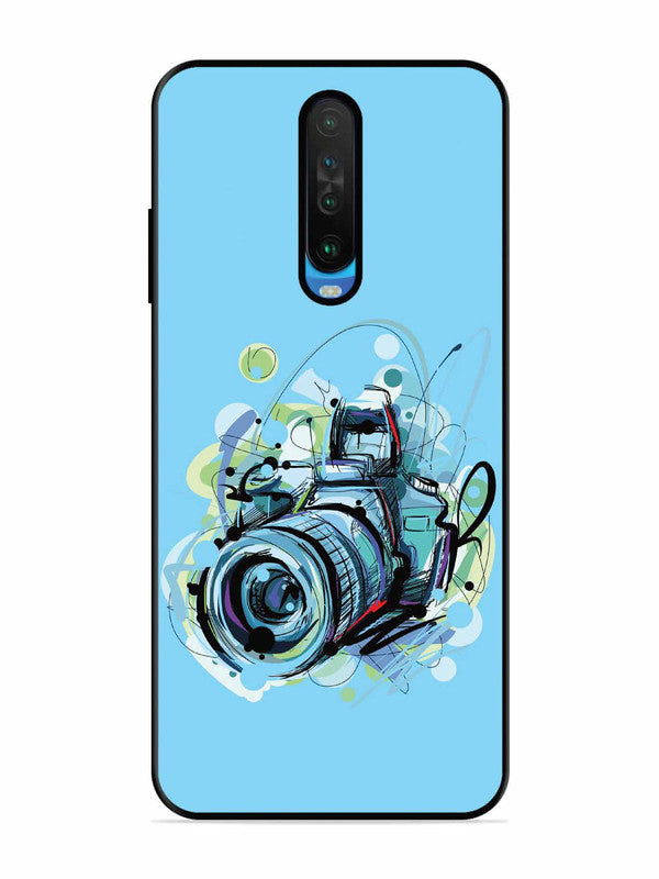 Poco X2 Camera Blue Background